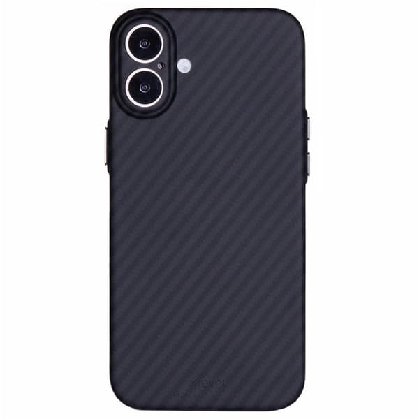 X-LEVEL Mobilskal till iPhone 16 Plus Kolfiber Textur Svart
