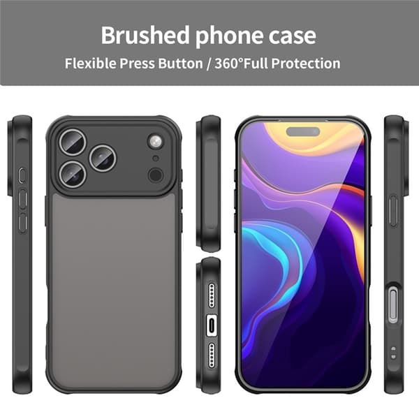 Mobilskal till iPhone 17 Pro Frostade krockkuddar Drop Proof