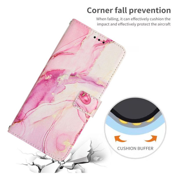 Plånboksfodral för Samsung Galaxy S26 Plus Ställfunktion Konstläder - Roséguld