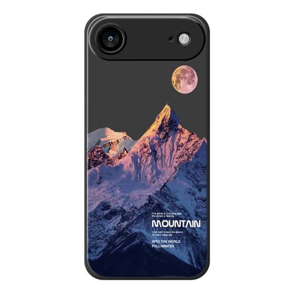 Mobilskal till iPhone Air Blue Snow Mountain Pattern TPU - Svart Svart