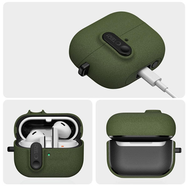 Tech-Protect Galaxy Buds 3/3 FE/3 Pro Skal Slim Hook Grön