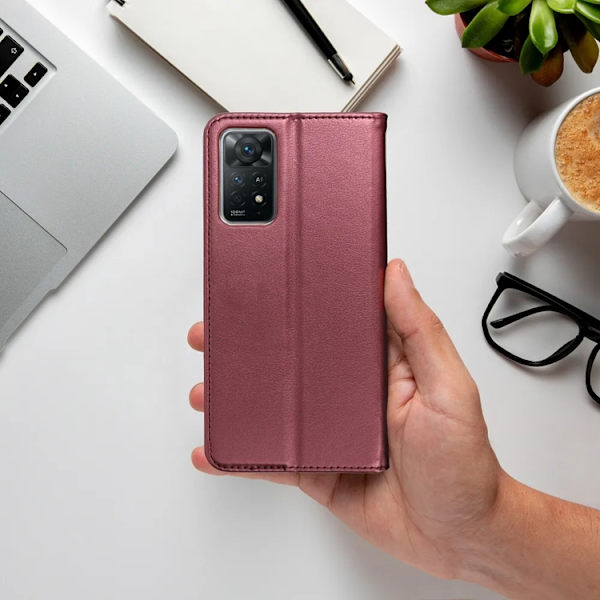 Xiaomi Redmi Note 14 Pro/14 Pro Plus Plånboksfodral Magneto Vinröd