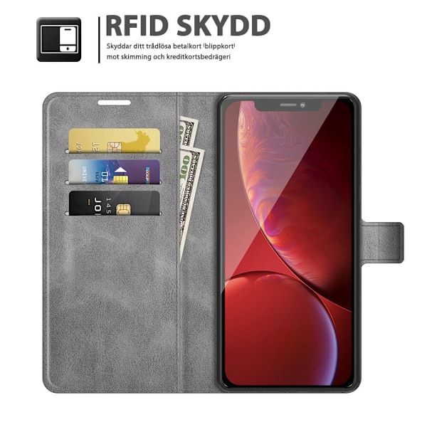 RFID-Skyddat Plånboksfodral iPhone 13 Pro - Boom of Sweden Grå