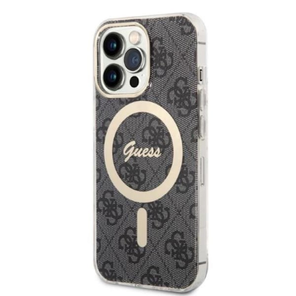 Guess iPhone 13 Pro Magsafe Skal Print + Trådlös Laddare - Svart Svart