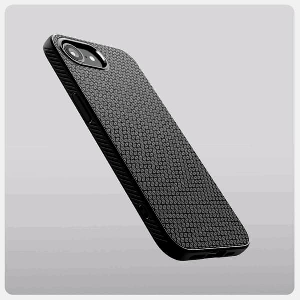 Spigen Telefontaske til iPhone 16e Magsafe Liquid Air - Matt Sort Svart