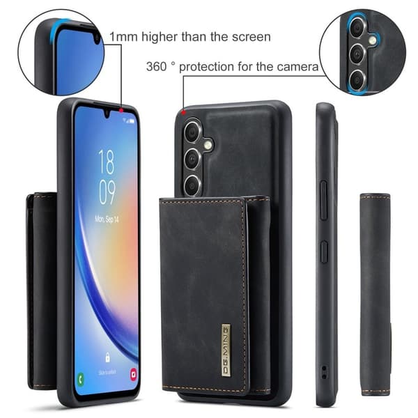 DG.MING Samsung Galaxy A34 5G Konstläder Plånboksfodral Svart
