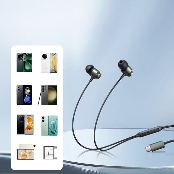 Joyroom In-Ear Hörlurar USB-C - Grå Grå