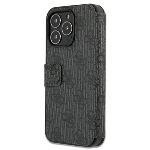 Guess iPhone 13 Pro Max Pung Etui Stort Metal Logo - Grå