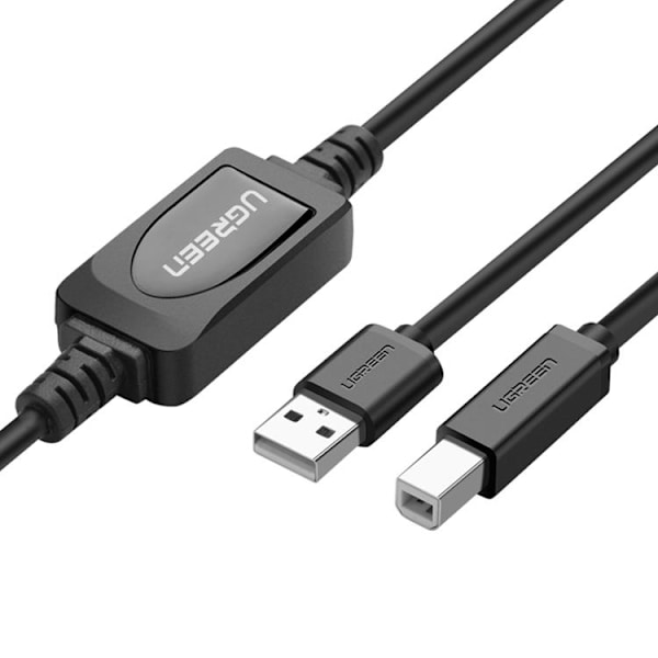 UGreen USB-A Till USB-A Printer Kabel 10m - Svart