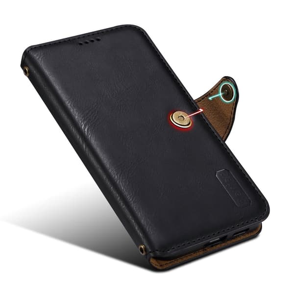 DENIOR Samsung Galaxy S24 Plus Plånboksfodral Konstläder Svart