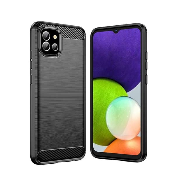 Carbon Fleksibelt Cover Galaxy A03s - Sort Black