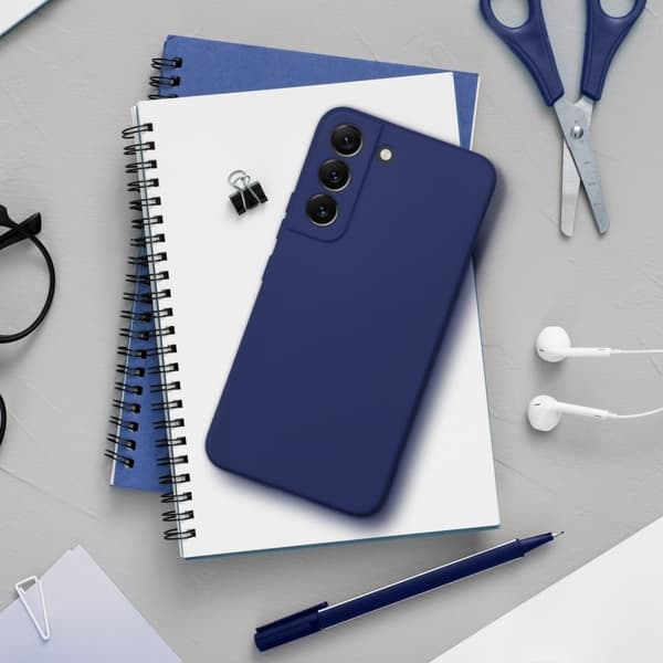 BLØDT etui til Samsung Galaxy A34 5G mørkeblå Blå