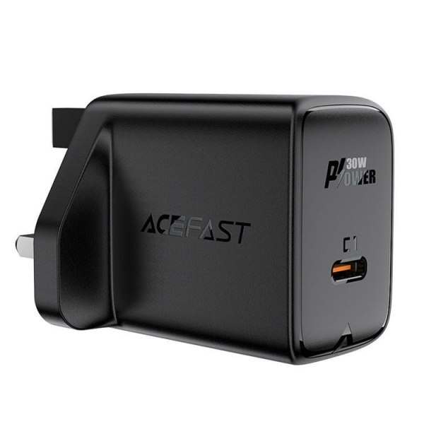 Acefast GaN Vægoplader USB-C 30W - Sort