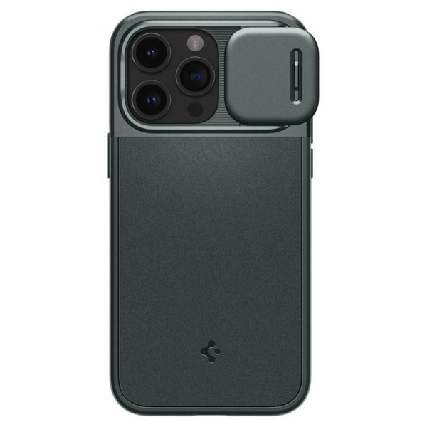 Spigen iPhone 15 Pro Max Mobilskal Magsafe Optik Armor - Grön