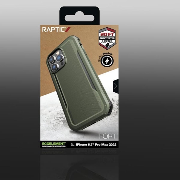 Raptic iPhone 14 Pro Max etui Magsafe Fort Armored - Grøn