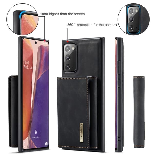 DG.MING Kickstand Plånboksfodral till Samsung Galaxy Note 20 - Svart