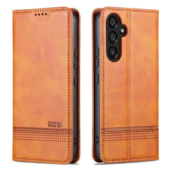 AZNS Samsung Galaxy S23 FE Plånboksfodral Flip Konstläder - Brun