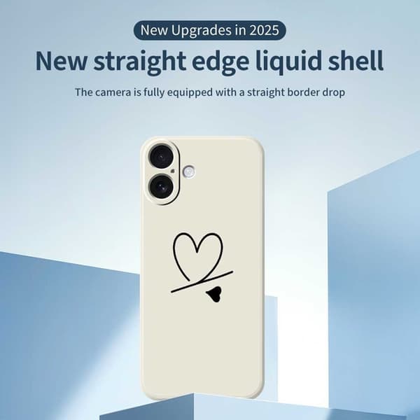 Mobilskal till iPhone 17 Love Pattern Printing Straight - Lila Lila
