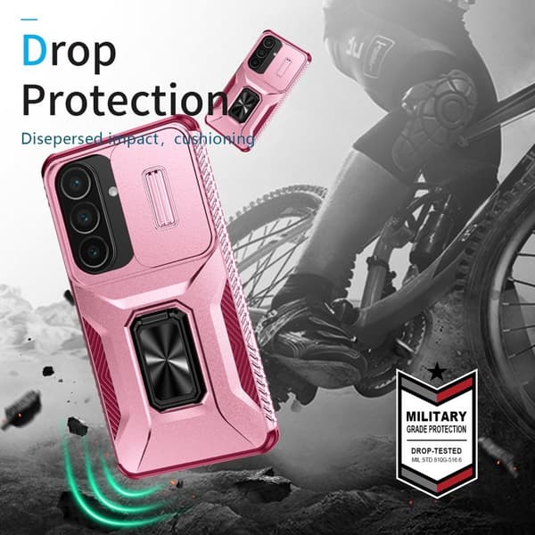 Mobilskal för Samsung Galaxy S26 Camshield Kickstand TPU + PC - Rosa