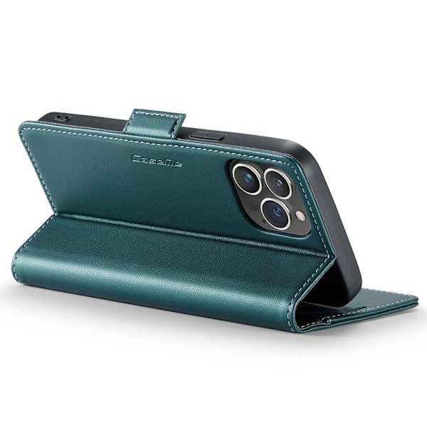 CASEME Plånboksfodral Konstläder iPhone 15 Pro Max RFID-Skydd Grön