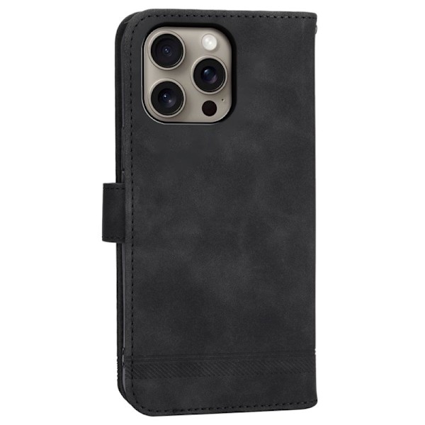 DIERFENG DF-03 iPhone 16 Pro Max Plånboksfodral Konstläder - Svart