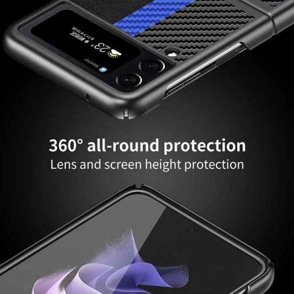 Galaxy Z Flip 4 Shell Carbon Fiber - punainen