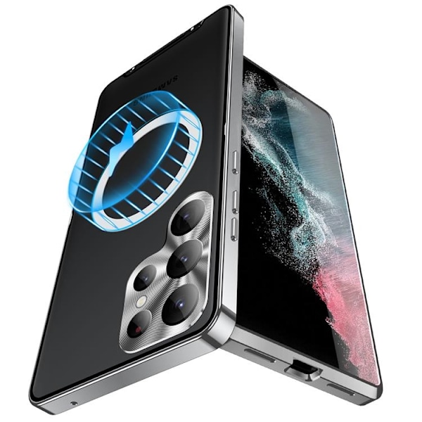 Galaxy S23 FE Mobilskal Magsafe Magnetic Metall - Silver