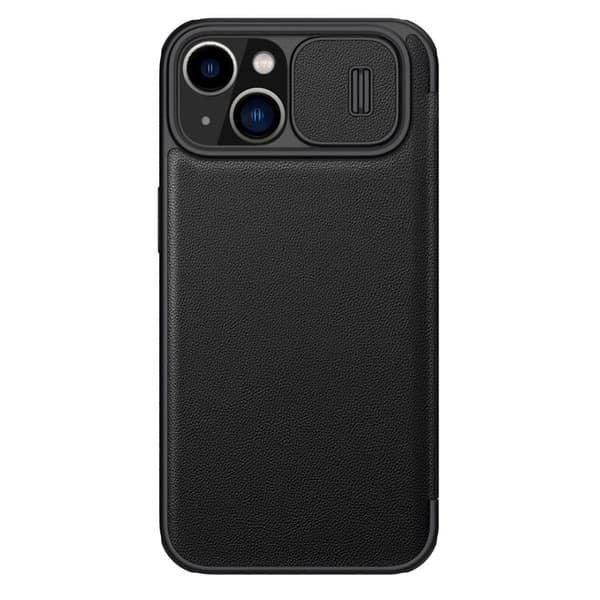 Nillkin iPhone 14 Plus Lompakkokotelo Qin Pro Nahka Plain - Clas Black
