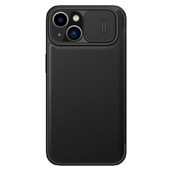 Nillkin iPhone 14 Plus Plånboksfodral QinPro Läder Plain - Classic Svart Svart