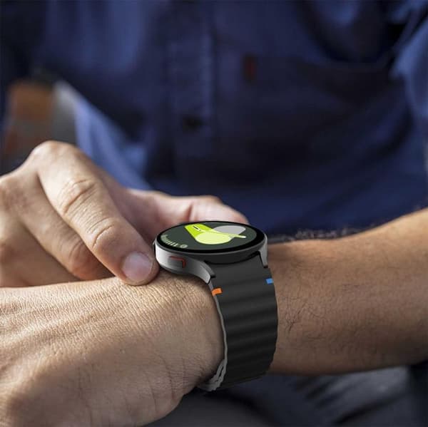 Tech-Protect Galaxy Watch 4/5/5 Pro/6/7/FE Armbånd Silikone Sport Svart