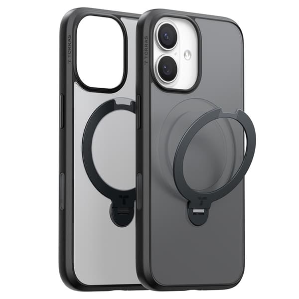 TORRAS Mobilskal till iPhone 17 MagSafe Rotating Kickstand - Svart Svart