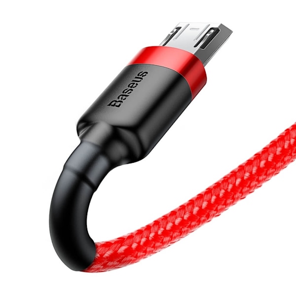 Baseus Cafule microUSB kabel QC3.0 2.4A 1M Röd Red