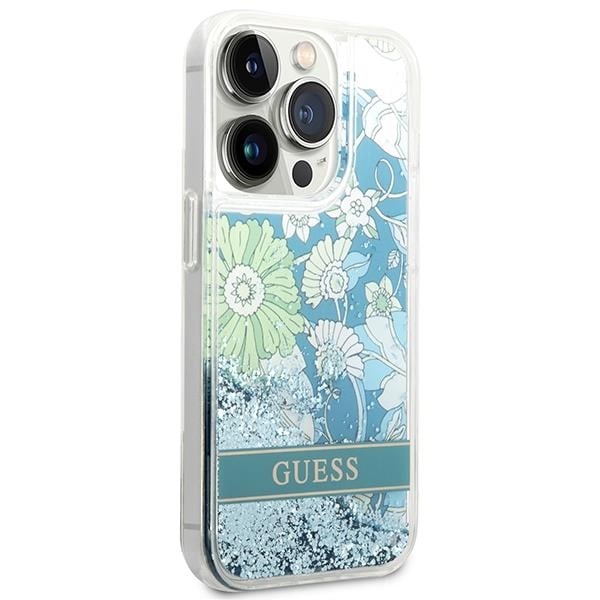 Guess iPhone 13 Pro Max Skal Flower Strap - Grön
