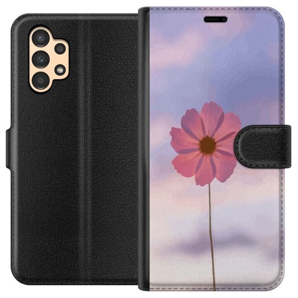 Plånboksfodral till Samsung Galaxy A13 med Rosa blomma