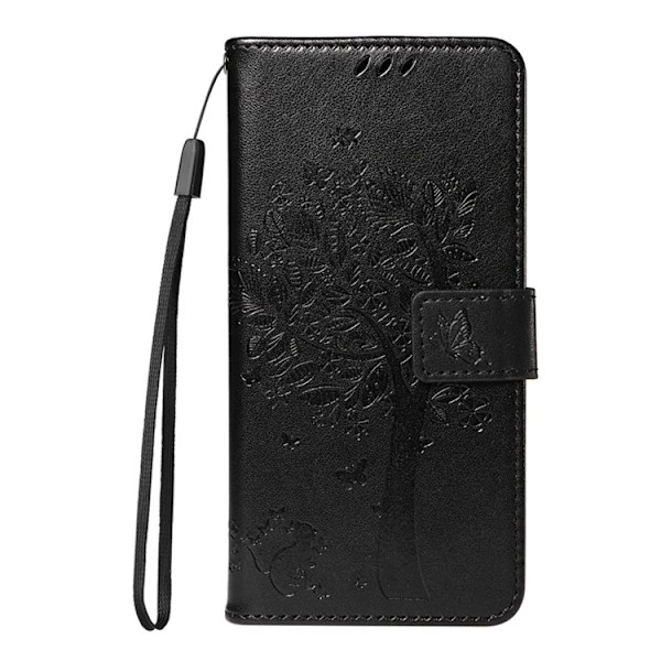 iPhone Air Konstläder Plånboksfodral Tree Pattern - Svart Svart