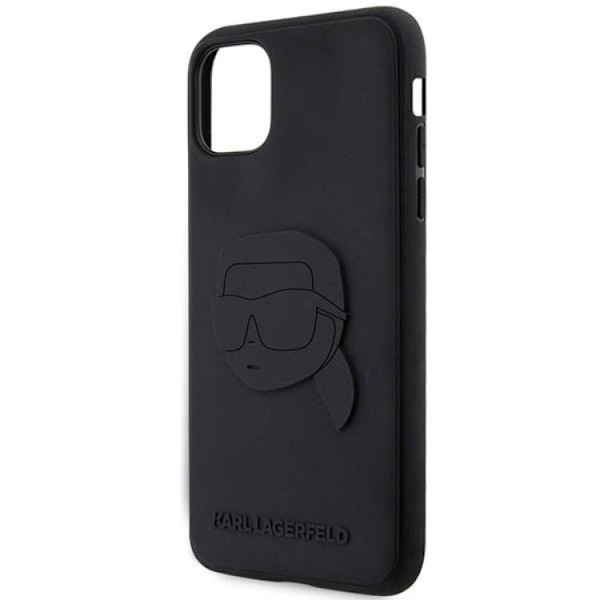 Karl Lagerfeld iPhone 11/XR Mobilskal Rubber Karl Head 3D Svart