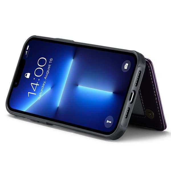 CASEME C22 Mobilskal till iPhone 13 Pro Max Läder med RFID - Lila