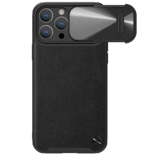 Nillkin iPhone 14 Pro Max Skal CamShield Läder S - Svart Svart