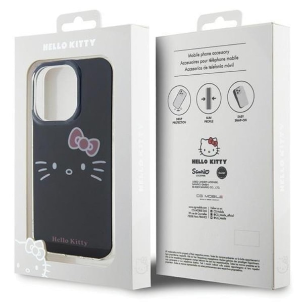 Hello Kitty iPhone 15 Pro Max Mobilskal IML Kitty Face - Svart Svart