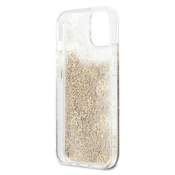 Guess iPhone 13 mini Skal Peony Liquid Glitter - Kulta Guld