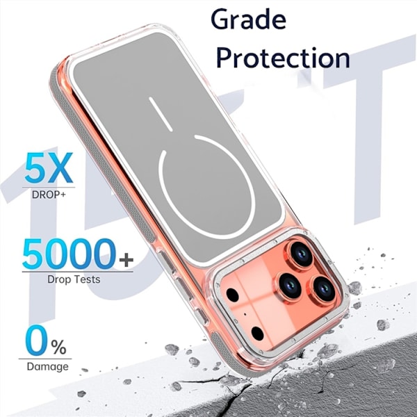Mobilskal till iPhone 17 Pro Max MagSafe Dual Färg Shockproof - Grå Grå