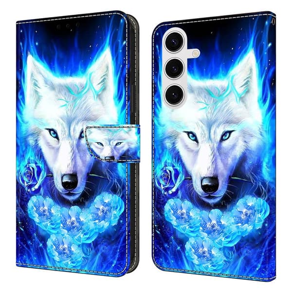 Plånboksfodral för Samsung Galaxy S26 Plus Konstläder Mönster - Vit