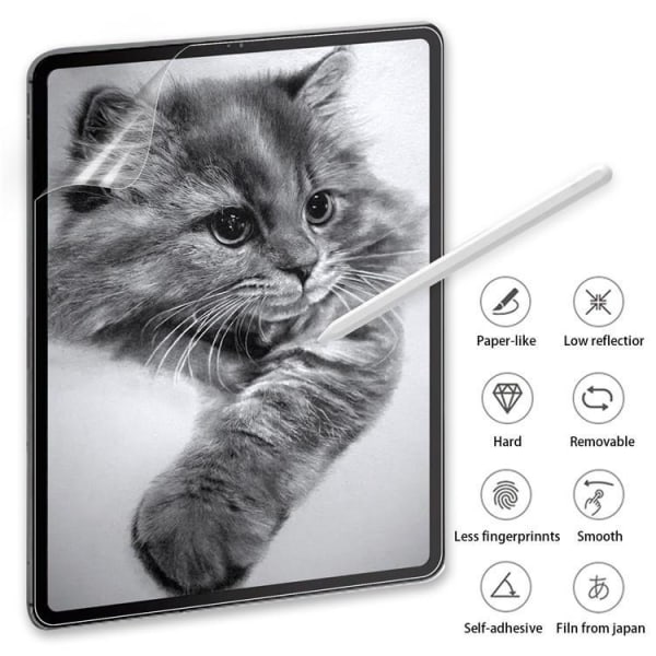 Galaxy Tab S9 Plus skærmbeskytter Paperfeel PET - Gennemsigtig