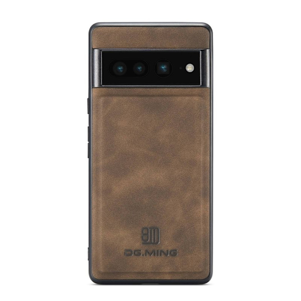 DG.MING Magnetiskt Konstläder Plånboksfodral Google Pixel 7 Pro Brun