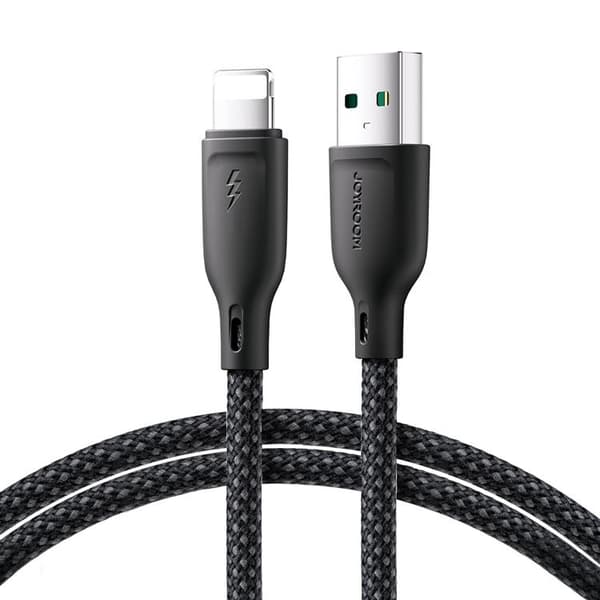Joyroom USB-A - Lightning-kaapeli Multi-Color 3A 1m - Musta Black