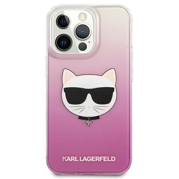 Karl Lagerfeld Choupette Head Skal iPhone 13 / 13 Pro - Pinkki Pink