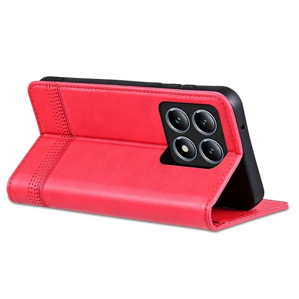 AZNS Xiaomi 14T Plånboksfodral Konstläder - Röd