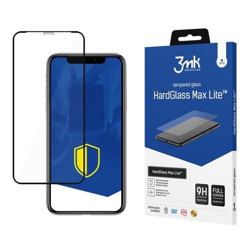 3MK Hærdet Glas Max Lite iPhone 11 Pro Max - Sort Black