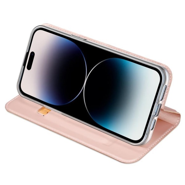 Dux Ducis iPhone 15 Pro Plånboksfodral Skin Pro - Rosa