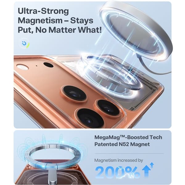 TORRAS Mobilskal till iPhone 17 Pro MagSafe Kickstand - Transparent Transparent